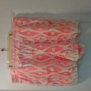 Coral and ivory lace shorts size 14/16 by Lane Bryant 💕.